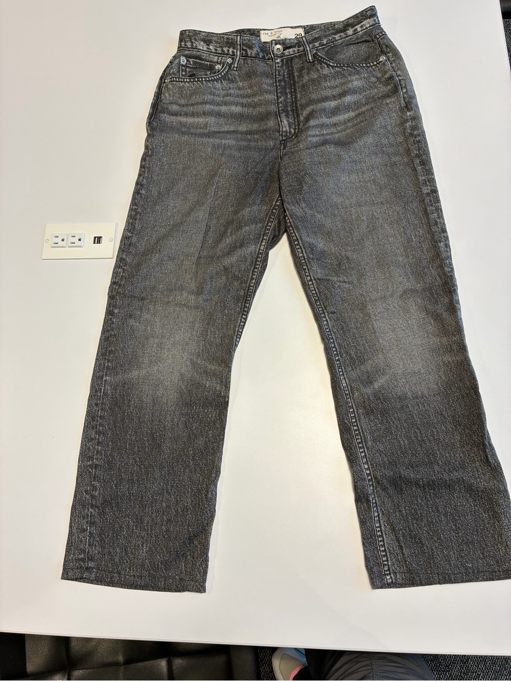 rag & bone Blackwashed Boyfriend Jeans